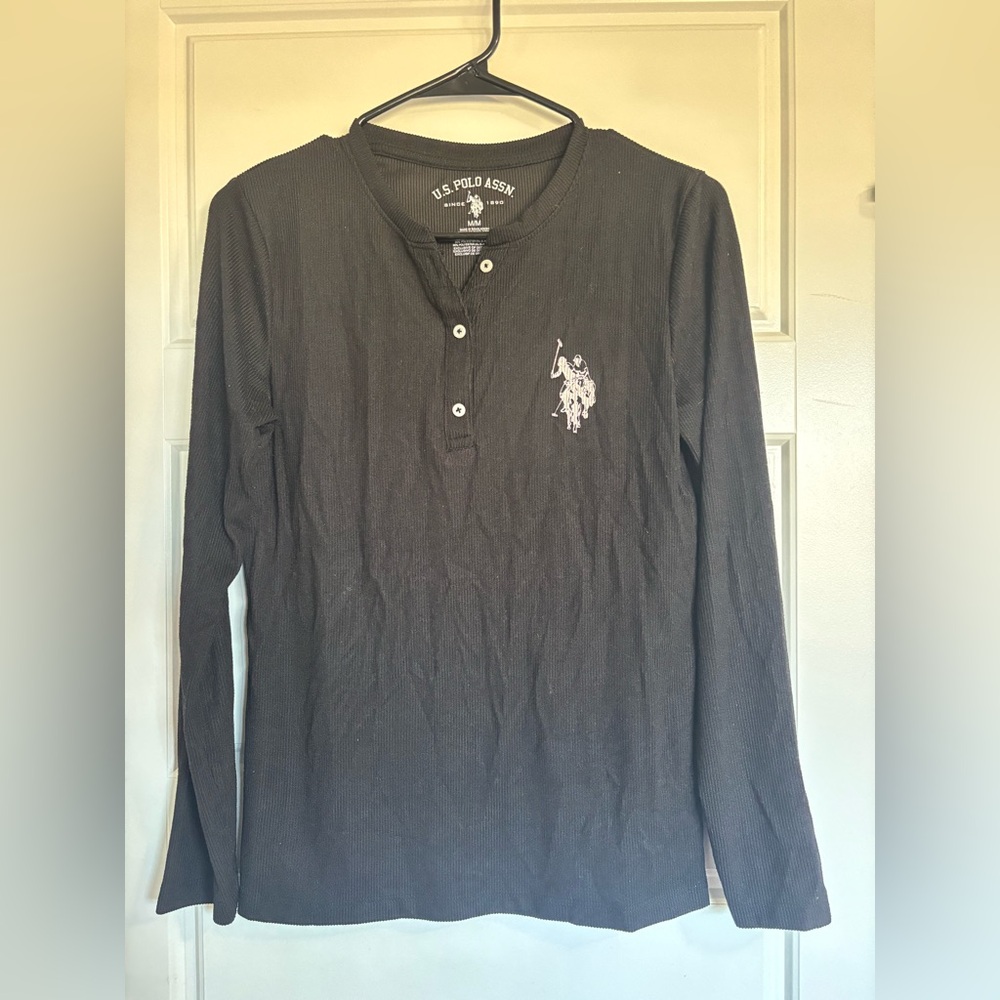U.S. Polo Assn. Women’s Black Long Sleeve Shirt